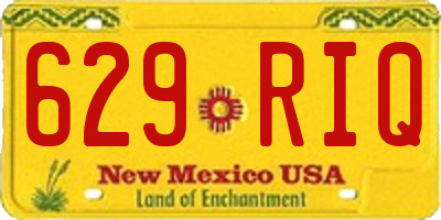 NM license plate 629RIQ