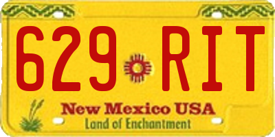 NM license plate 629RIT