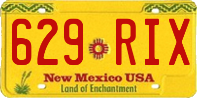 NM license plate 629RIX