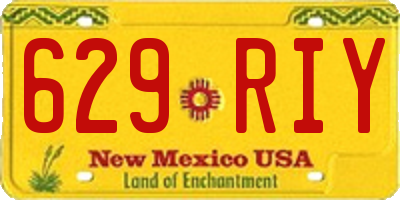 NM license plate 629RIY