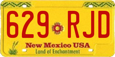 NM license plate 629RJD
