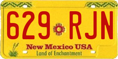NM license plate 629RJN