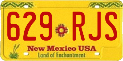 NM license plate 629RJS