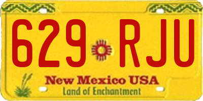 NM license plate 629RJU