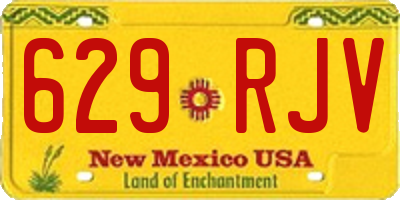 NM license plate 629RJV