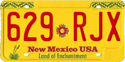 NM license plate 629RJX