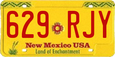 NM license plate 629RJY