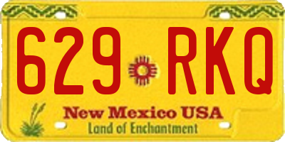 NM license plate 629RKQ