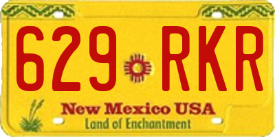 NM license plate 629RKR