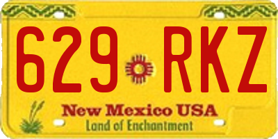 NM license plate 629RKZ