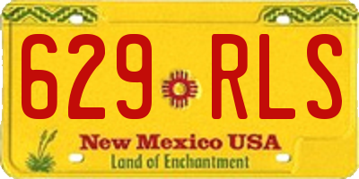 NM license plate 629RLS