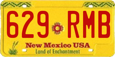 NM license plate 629RMB