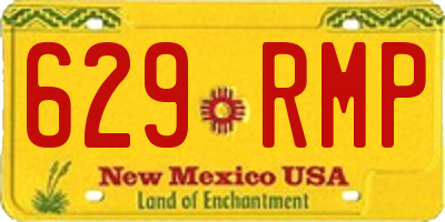 NM license plate 629RMP