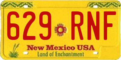 NM license plate 629RNF