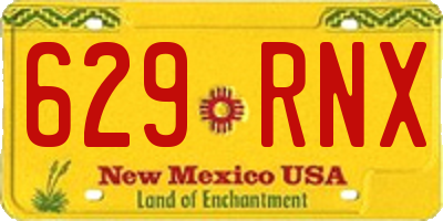 NM license plate 629RNX