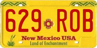NM license plate 629ROB