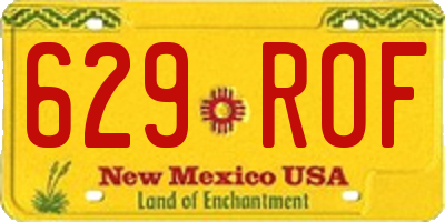NM license plate 629ROF