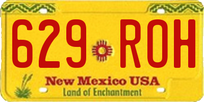 NM license plate 629ROH