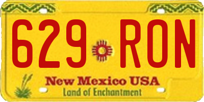 NM license plate 629RON
