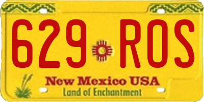 NM license plate 629ROS