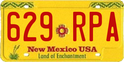 NM license plate 629RPA
