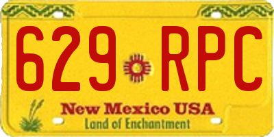 NM license plate 629RPC