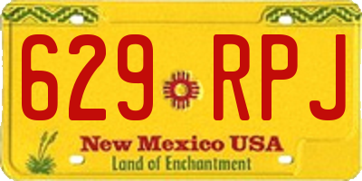 NM license plate 629RPJ
