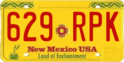 NM license plate 629RPK