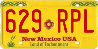 NM license plate 629RPL