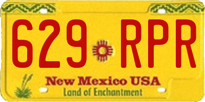 NM license plate 629RPR