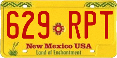 NM license plate 629RPT