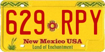 NM license plate 629RPY