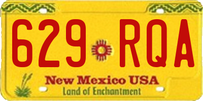 NM license plate 629RQA