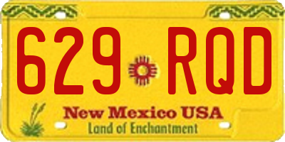 NM license plate 629RQD