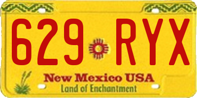 NM license plate 629RYX