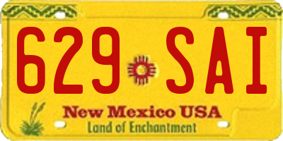 NM license plate 629SAI