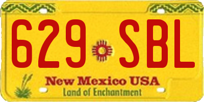 NM license plate 629SBL