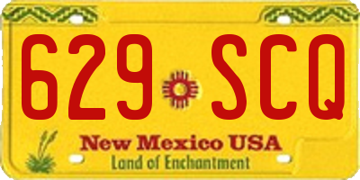 NM license plate 629SCQ