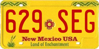 NM license plate 629SEG