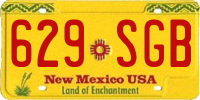 NM license plate 629SGB