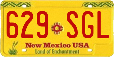 NM license plate 629SGL