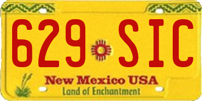 NM license plate 629SIC