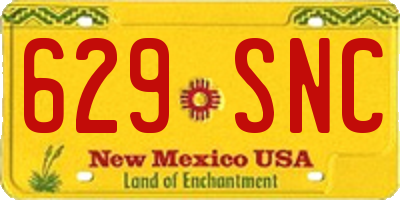 NM license plate 629SNC