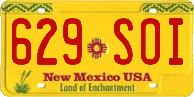 NM license plate 629SOI