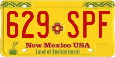 NM license plate 629SPF