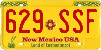 NM license plate 629SSF