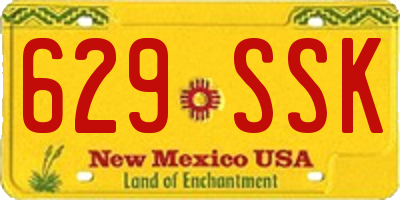 NM license plate 629SSK