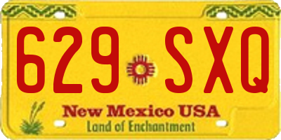 NM license plate 629SXQ
