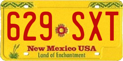 NM license plate 629SXT
