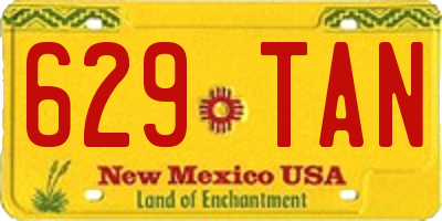 NM license plate 629TAN